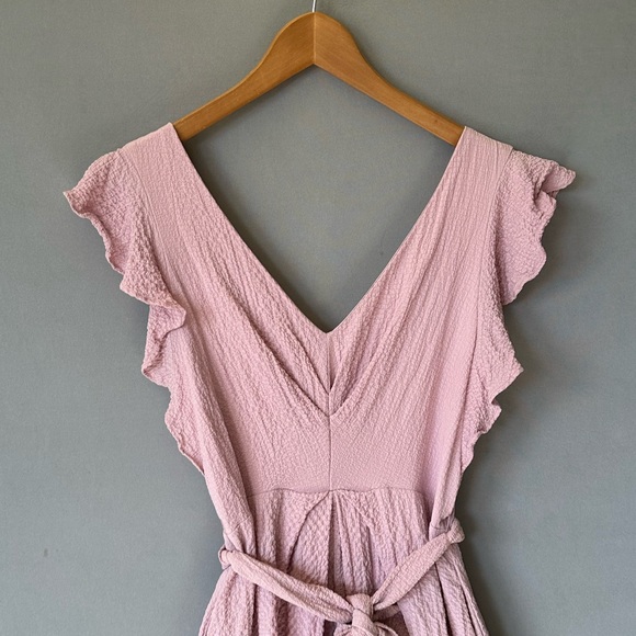 Astr Pink Ruffle Midi Dress - Picture 4 of 8